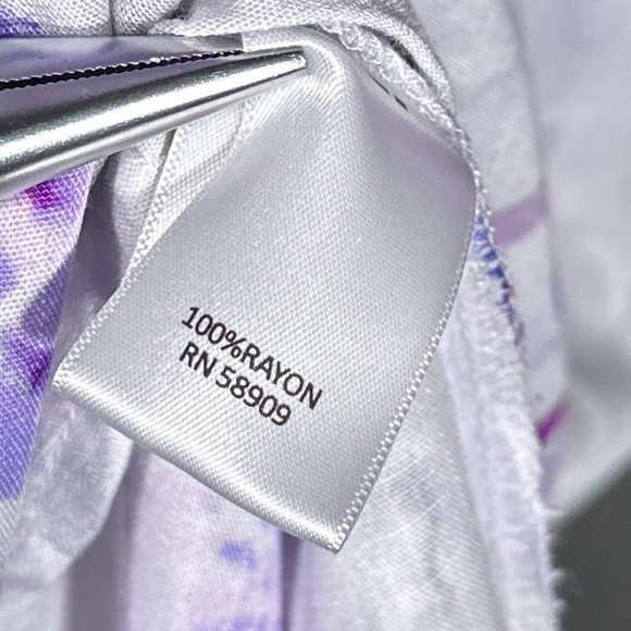 NWT Allison Daley‎ Floral Print Tie Hem 3/4 Sleeve Keyhole Neck Top Size L - Picture 11 of 14